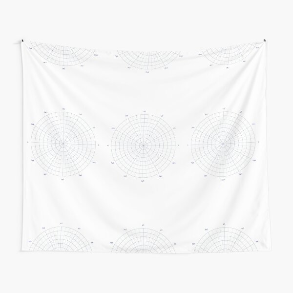 graph paper of polar coordinates, #graph #paper #polar #coordinates #GraphPaper #PolarCoordinates Tapestry