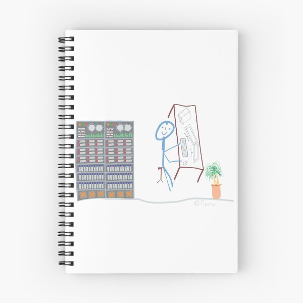 Item preview, Computer technician stick figure, IT job work administrator designed and sold by KlareLinie.