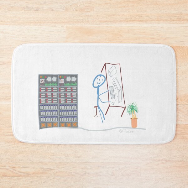 Item preview, Computer technician stick figure, IT job work administrator designed and sold by KlareLinie.