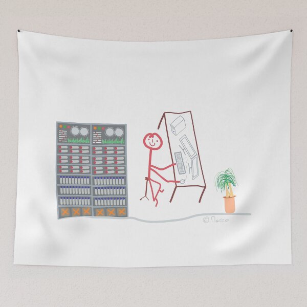 Item preview, Computer Technician Stick Figure, Woman Work Hobby Administrator Office Computer IT Technician designed and sold by KlareLinie.