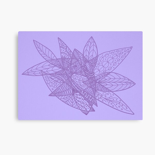 Lilac floral tangle Canvas Print