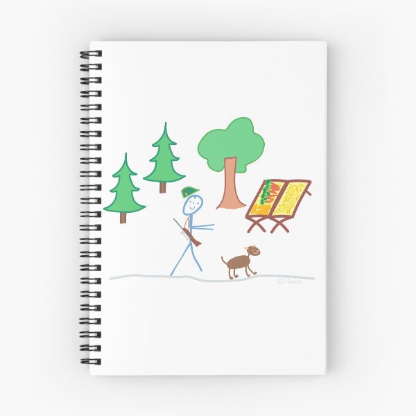 Item preview, Hunting stickman dog forest conservation animals designed and sold by KlareLinie.