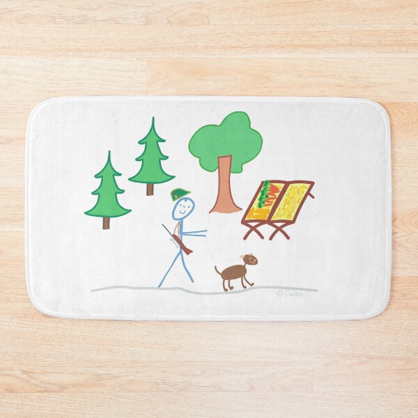 Item preview, Hunting stickman dog forest conservation animals designed and sold by KlareLinie.