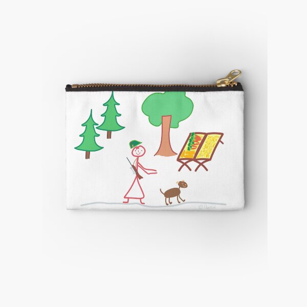 Item preview, Hunter Hunting Dog Wild Feeding Stick Figure Job Feeding Animals designed and sold by KlareLinie.