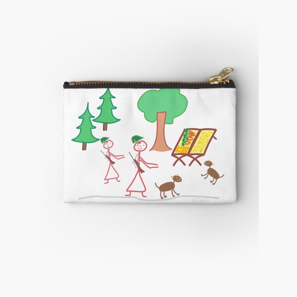 Item preview, Hunter Outing Woman Feeding Wild Animal Stick Figure Job Animals Feeding designed and sold by KlareLinie.