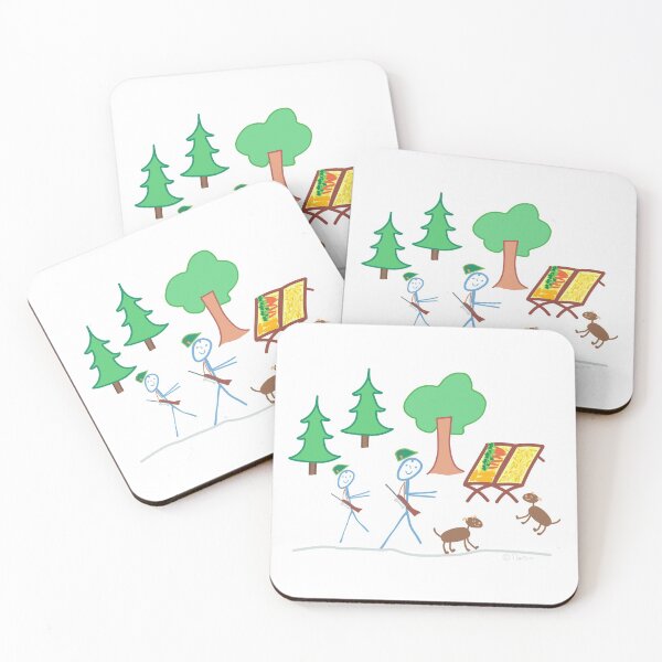 Item preview, Hunter Outing Group Man Wild Feeding Stick Figure Job Animals Feeding designed and sold by KlareLinie.