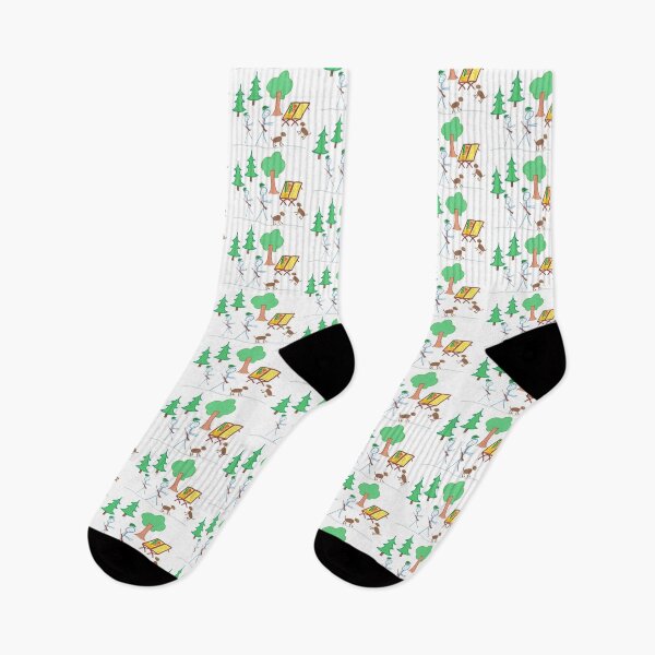 Item preview, Hunter Outing Group Man Wild Feeding Stick Figure Job Animals Feeding designed and sold by KlareLinie.