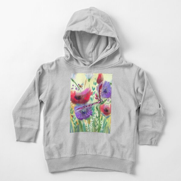 Poppy Meadow Purple Dandelions Toddler Pullover Hoodie