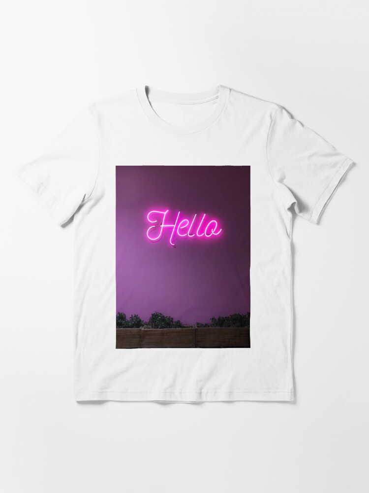 Hello Pink Neon Sign | Essential T-Shirt