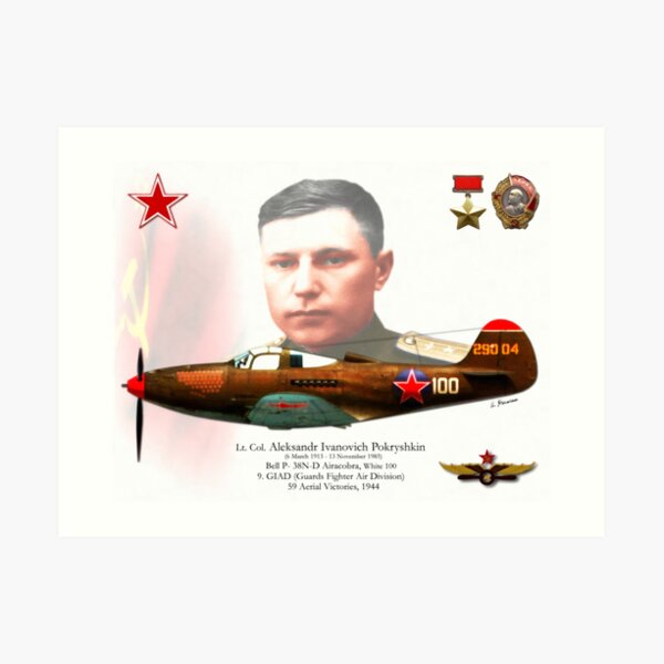 Aleksandr Ivanovich Pokryshkin Art Print