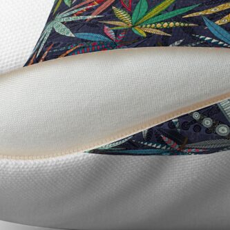 Alternate view of boho weed midnight Floor Pillow