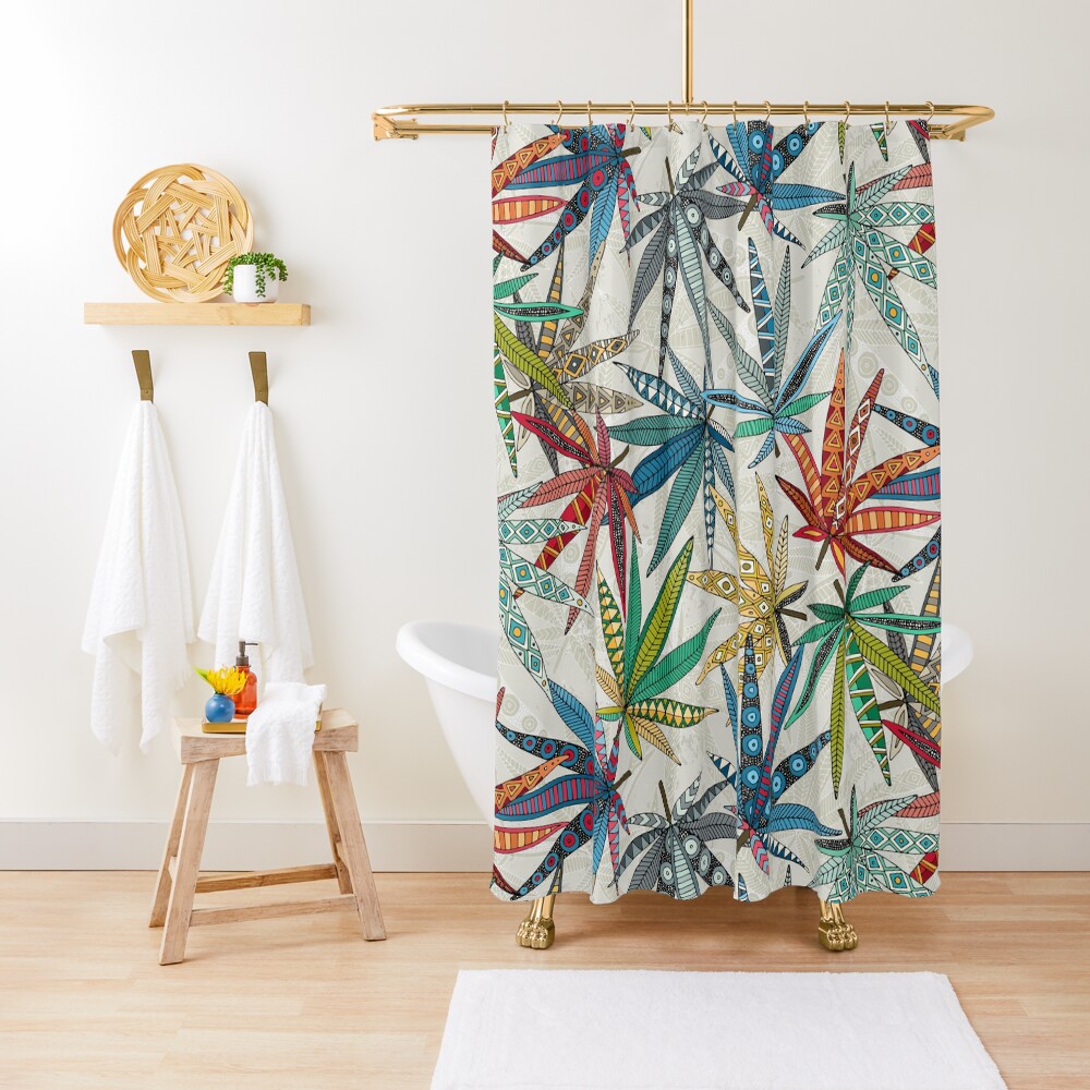 boho weed light Shower Curtain