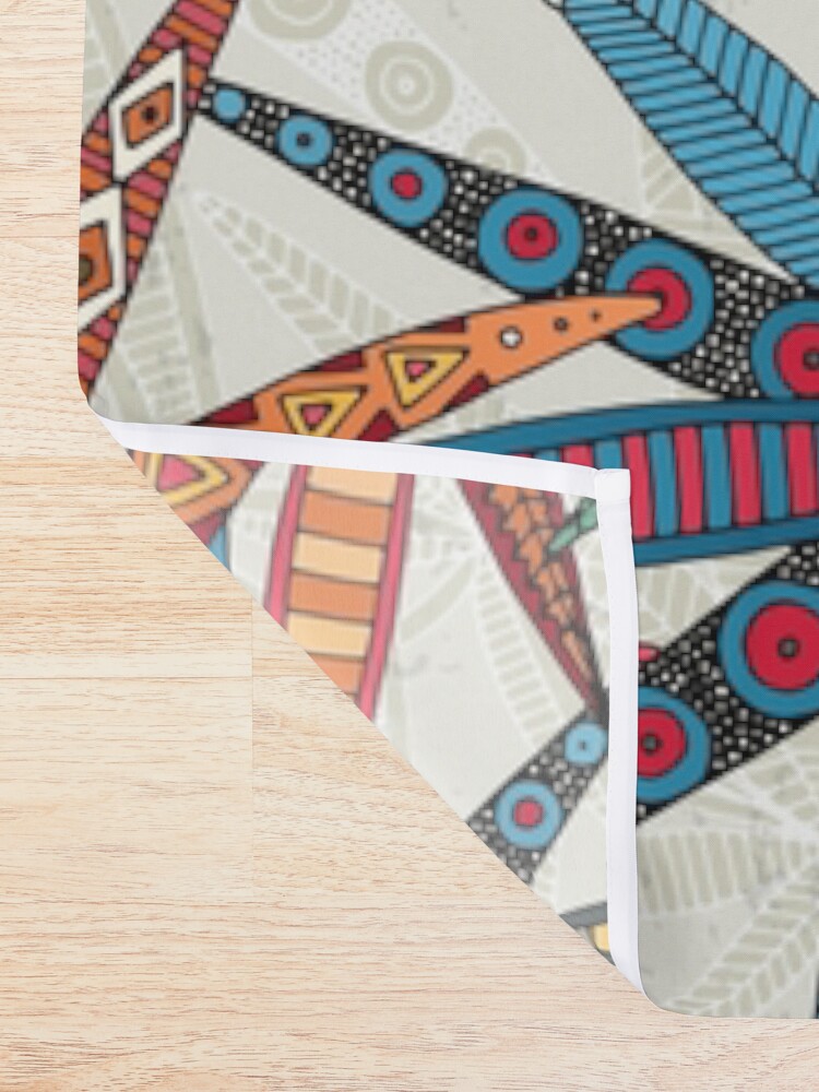 Alternate view of boho weed light Shower Curtain