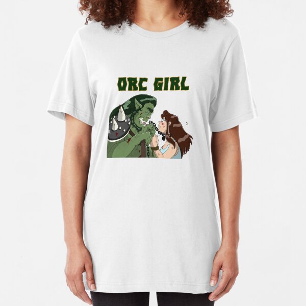 Orc Girl -Chains Slim Fit T-Shirt