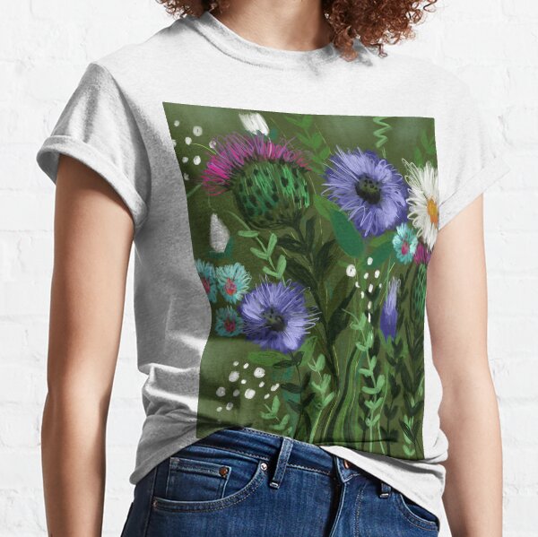 Green Thistle Bouquet Classic T-Shirt