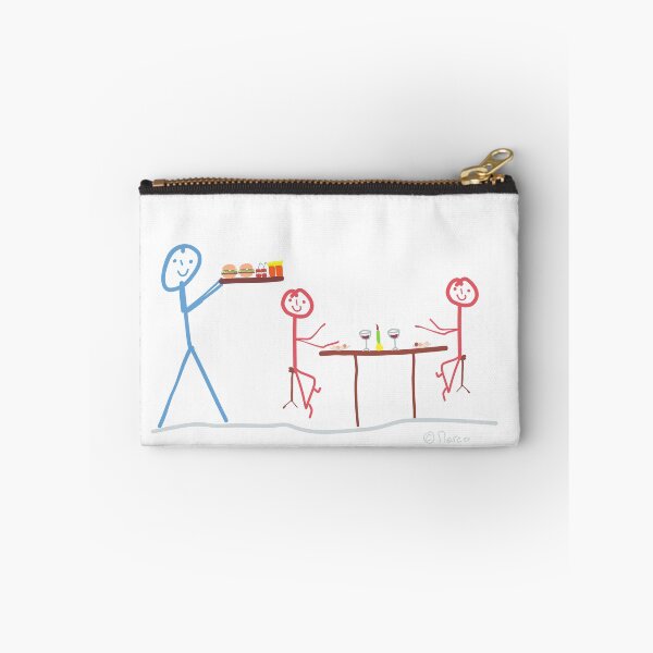 Item preview, Waiter Stick Figure Restaurant Occupation Work Dinner Wife Man designed and sold by KlareLinie.