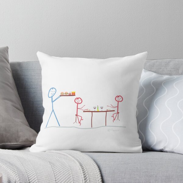 Item preview, Waiter Stick Figure Restaurant Occupation Work Dinner Wife Man designed and sold by KlareLinie.