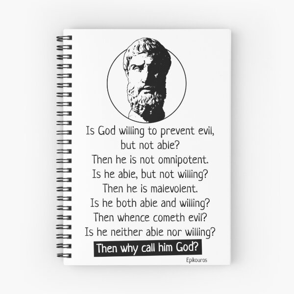 Item preview, Epicurus - Atheist Quote designed and sold by radvas.