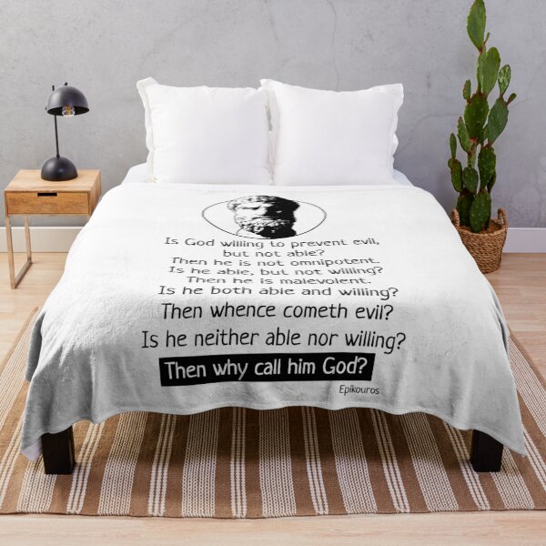 Item preview, Epicurus - Atheist Quote designed and sold by radvas.