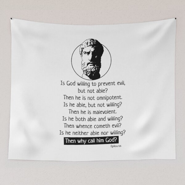 Item preview, Epicurus - Atheist Quote designed and sold by radvas.