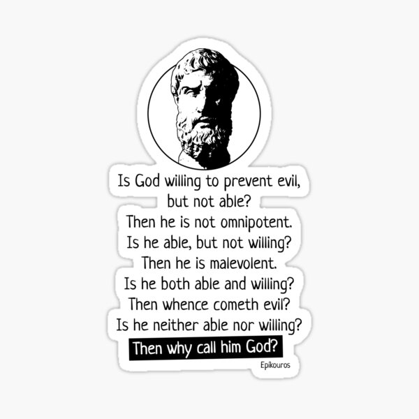 Item preview, Epicurus - Atheist Quote designed and sold by radvas.