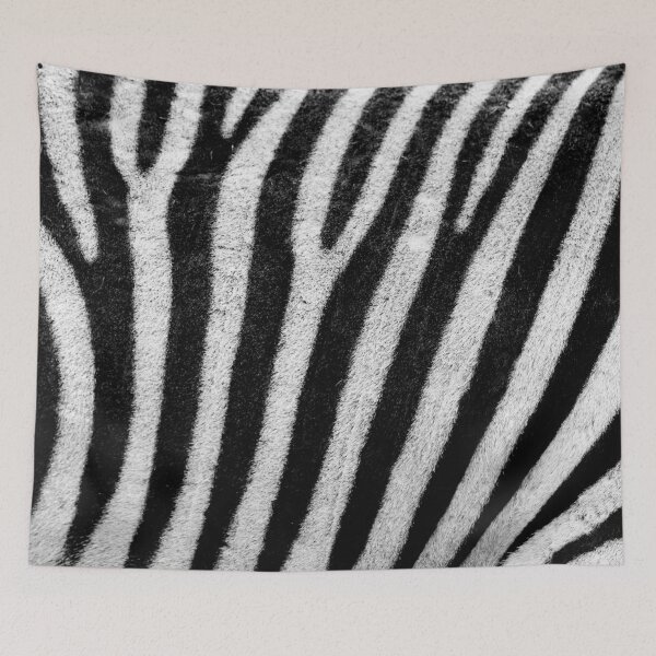 Item preview, Zebra Print Pattern, Monochrome black and white animal print designed and sold by Syman Kaye.