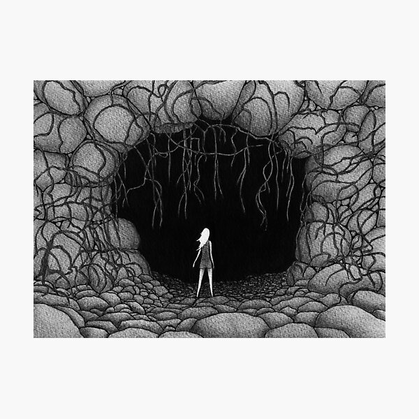 Cave - Sophia at the Mouth of the Cave Photographic Print