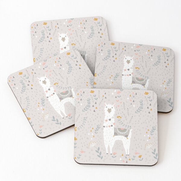 Item preview, Llama on Warm Gray designed and sold by latheandquill.