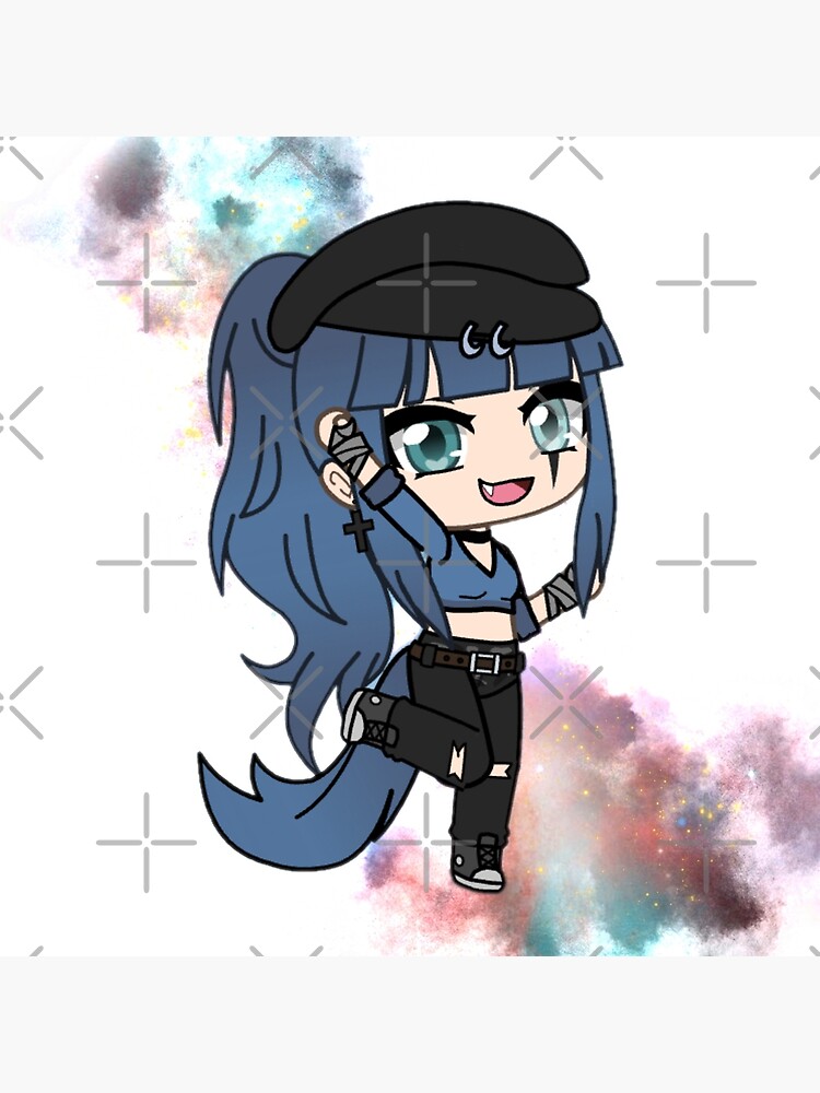 brighteel485 emo girl with ankle length blair hair in two braids and  bangs black crop top and black jeans with tall black boots include full  body SAFE FOR WORK my hero academia