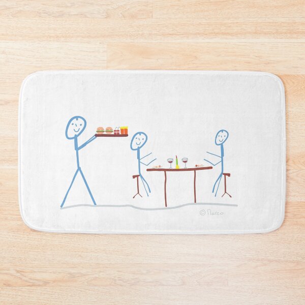 Item preview, Waiter Stick Figure Restaurant Occupation Work Dinner Man designed and sold by KlareLinie.