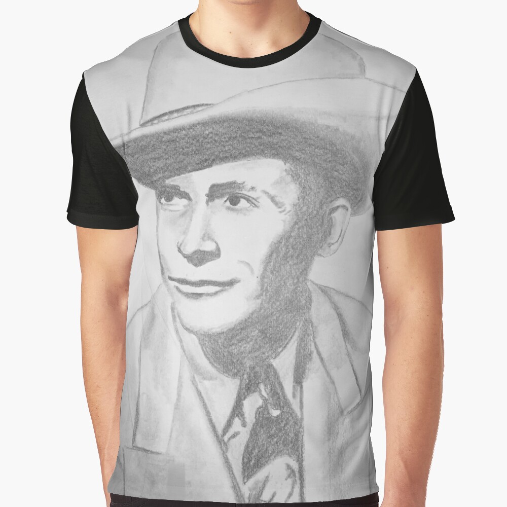 Hank Williams Portrait Graphic T-Shirt