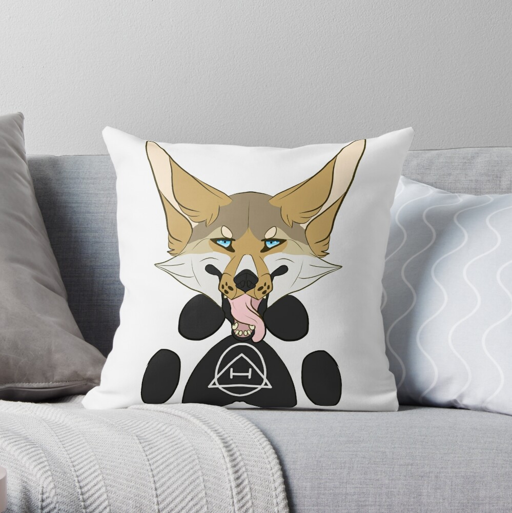 Canine Coyote Therian Throw Pillow for Sale by ElleWulf