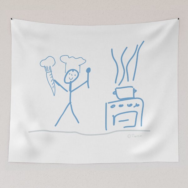 Item preview, Chef stick figure, work profession restaurant designed and sold by KlareLinie.