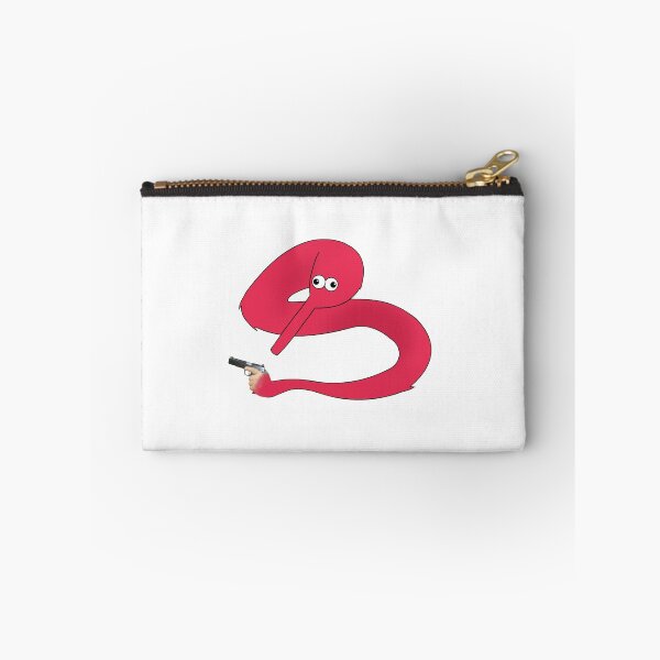 Item preview, Red Worm on a string with gun designed and sold by WhatWasSeen.