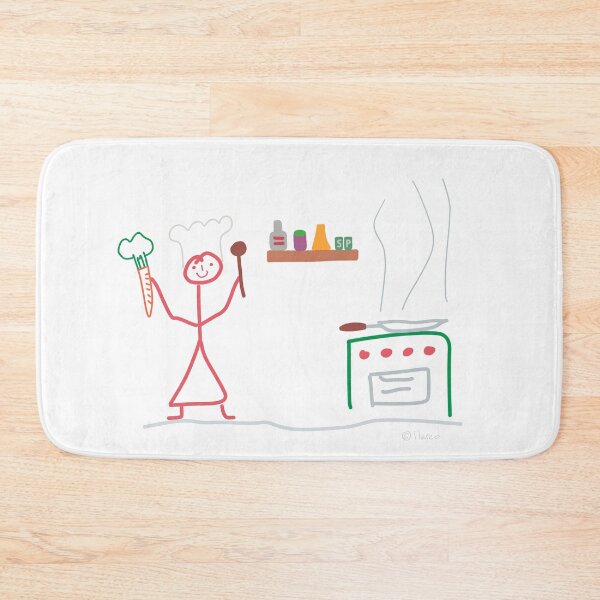Item preview, Chef stick figure, work job food hobby food cooking spoon designed and sold by KlareLinie.