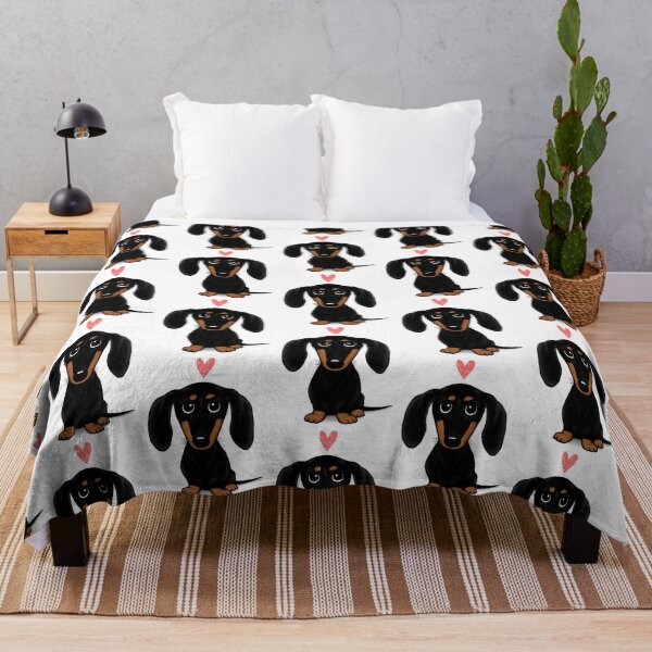 Item preview, Black and Tan Dachshund with Heart | Cute Cartoon Wiener Dog designed and sold by Jenn Inashvili.