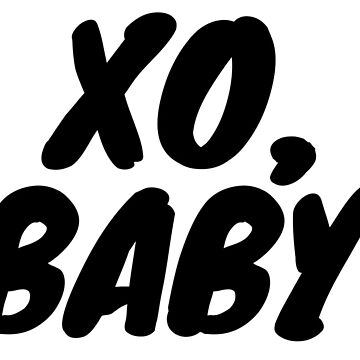 "XO, Baby (Black)" Sticker for Sale by politedemon | Redbubble