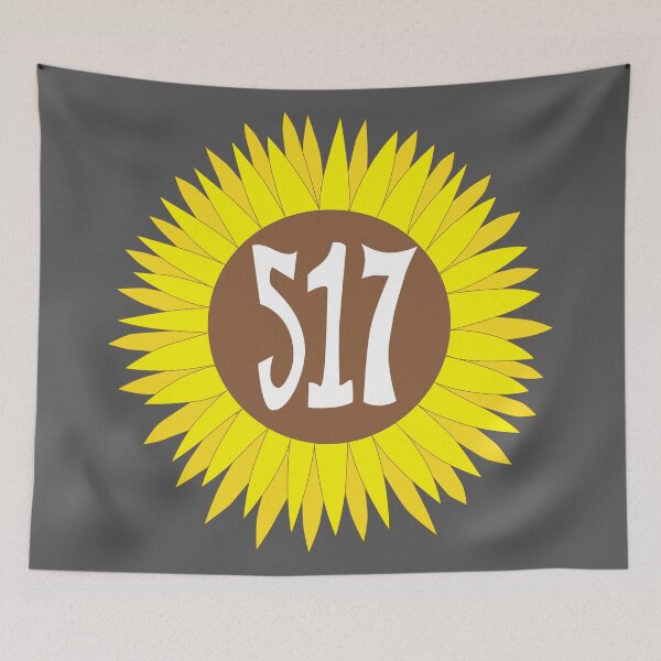 Item preview, Hand Drawn Michigan Sunflower 517 Area Code designed and sold by itsrturn.