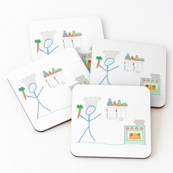 Item preview, Cook stick figure, leisure hobbies pot vegetable star chef vegetarian designed and sold by KlareLinie.