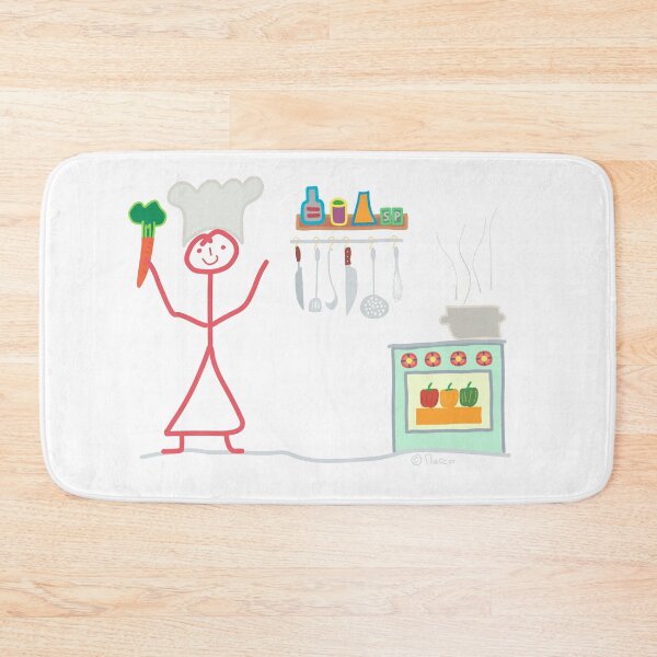 Item preview, Cook stick figure, leisure hobbies pot vegetable star chef vegetarian designed and sold by KlareLinie.