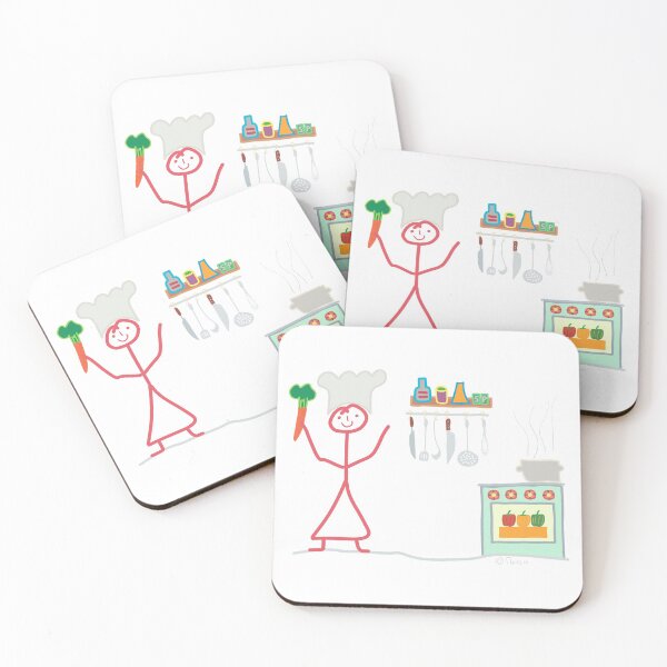 Item preview, Cook stick figure, leisure hobbies pot vegetable star chef vegetarian designed and sold by KlareLinie.