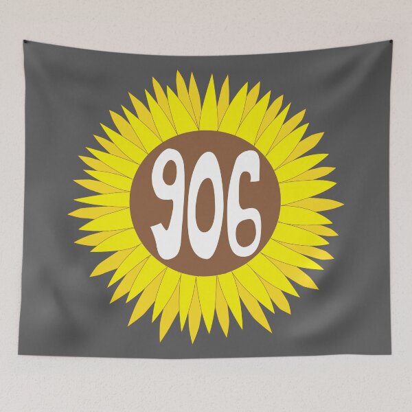 Item preview, Hand Drawn Michigan Sunflower 906 Area Code designed and sold by itsrturn.