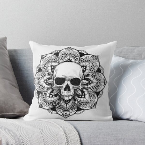 Item preview, Skull With Lacy Collar Black and White     designed and sold by lduke47.