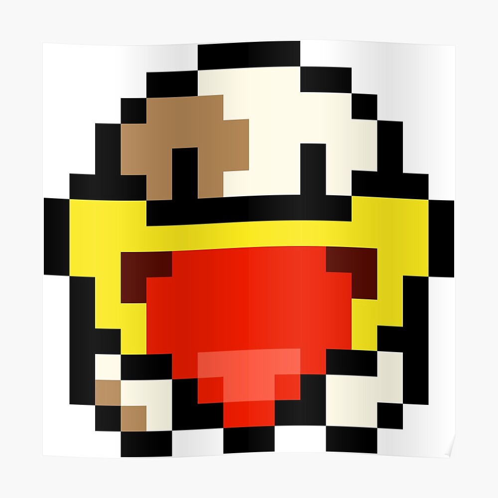 pixel poochy art print by impishmatt redbubble redbubble