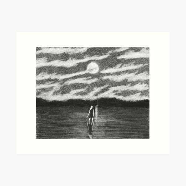 Lake - Sophia Across a Lake Art Print