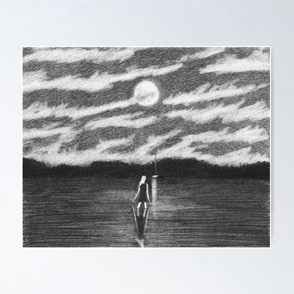 Lake - Sophia Across a Lake Poster