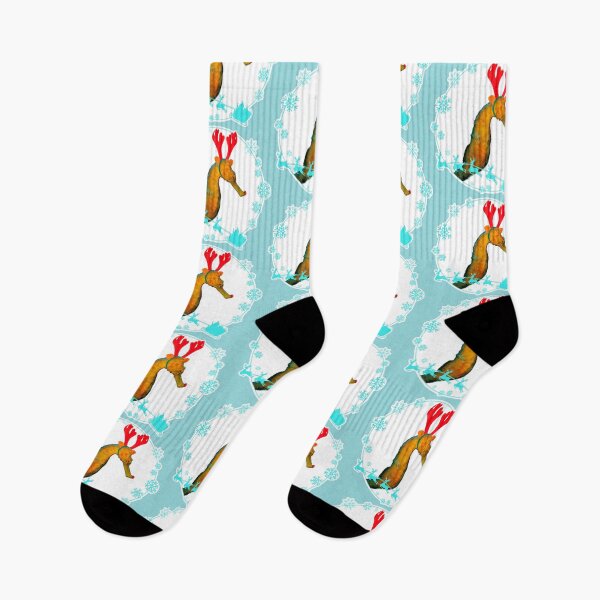 Item preview, Christmas Seahorse Reindeer -- White designed and sold by Caitlin Chock.