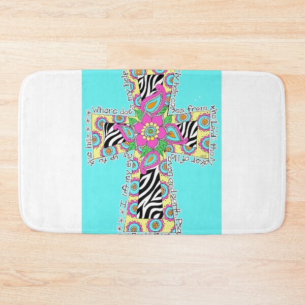 Item preview, Pretty Floral Cross Merchandise designed and sold by cindyfordyce.