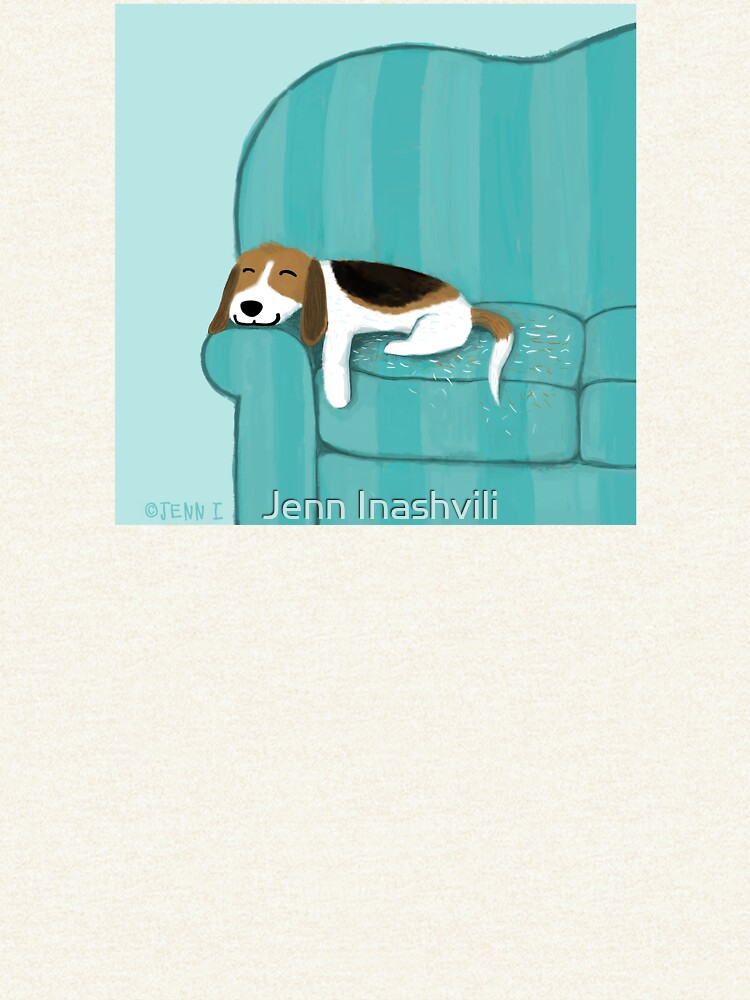 Happy Couch Dog  Cute Beagle Bath Mat for Sale by Jenn Inashvili
