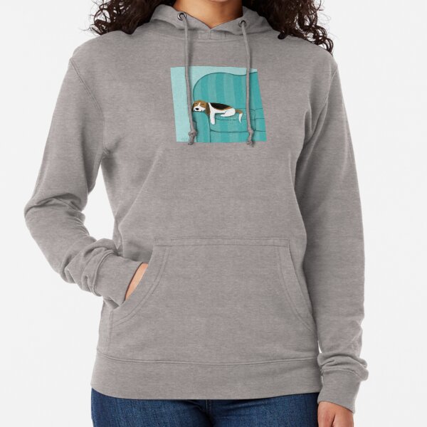 Happy Couch Dog | Cute Beagle Lightweight Hoodie